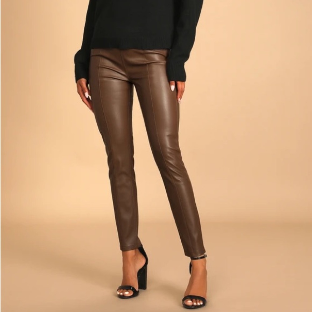 We The Free Spitfire Stacked Faux Leather Pants Size 27